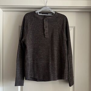 Banana Republic Dark Brown Long Sleeve Henley Shirt